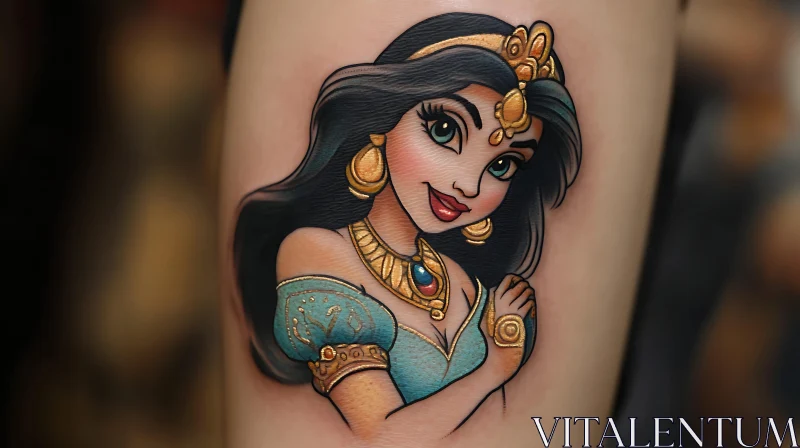 Detailed Animated Character Tattoo Artwork AI Image