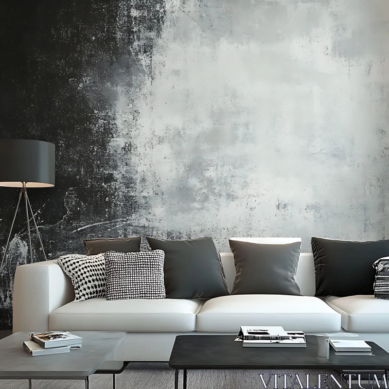 AI ART Black and White Interior Design