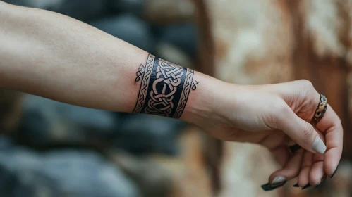 Intricate Celtic Tattoo on Wrist