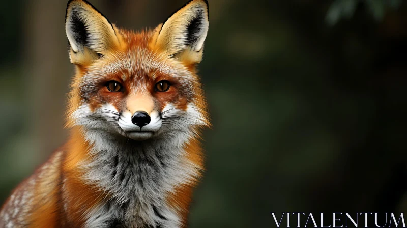 Captivating Fox in Natural Habitat AI Image