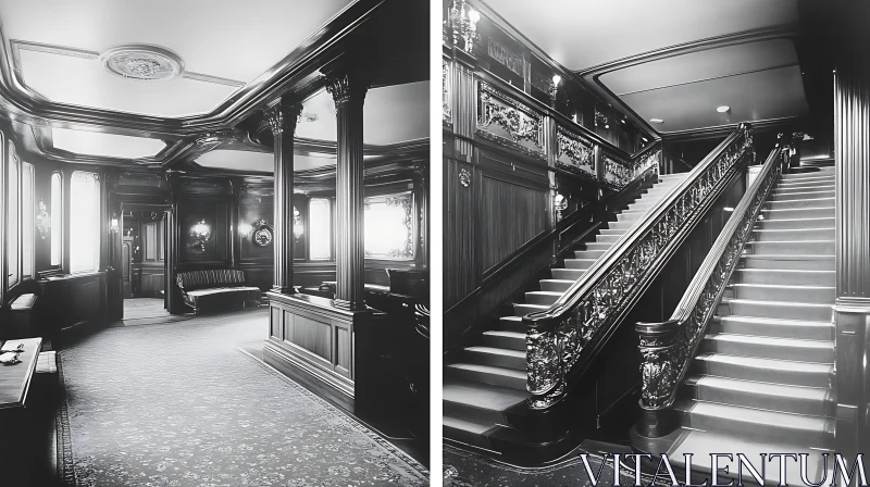 Luxurious Interior Architecture in Monochrome AI Image