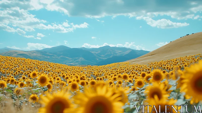 AI ART Scenic Sunflower Landscape