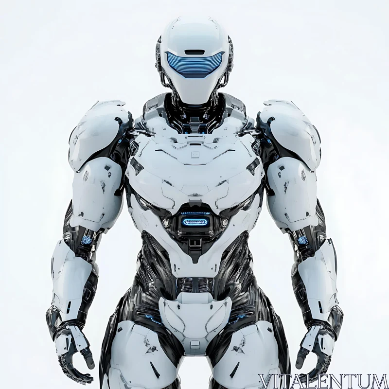 Futuristic Cyborg with Advanced Armor AI Image