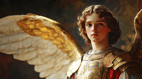 Golden Angel in Armor