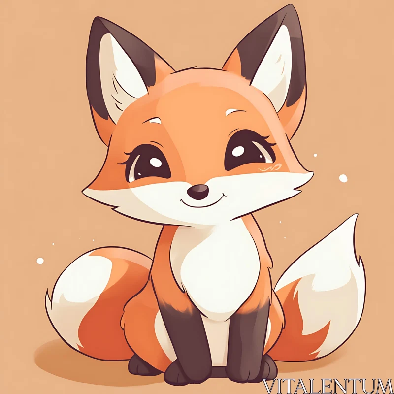 Charming Fox Character Design AI Image