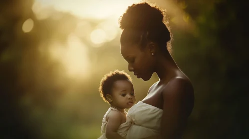 Golden Light Motherhood Moment