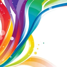 Rainbow Colored Abstract Lines Design