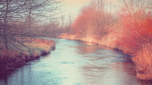 Serene Autumn River Landscape