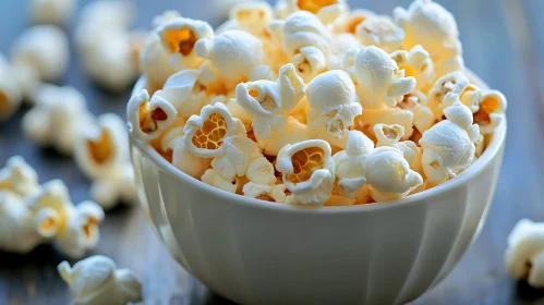 Crisp and Delicious Popcorn in a Bowl