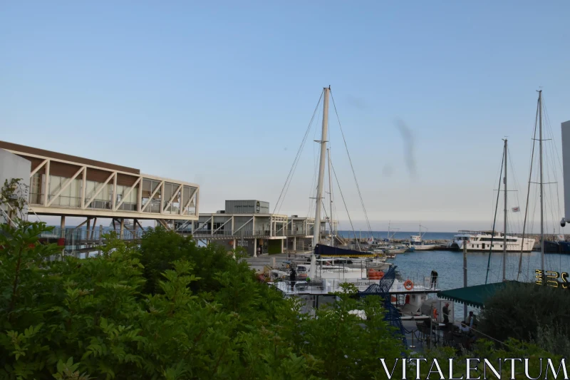 PHOTO Boats and Modern Structures by Limassol Bay