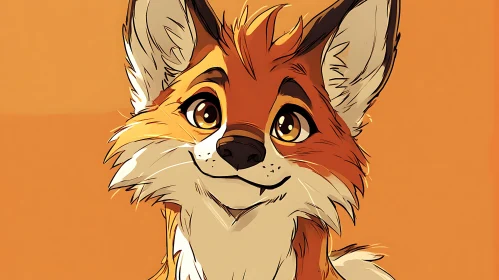 Delightful Fox Character Close-Up
