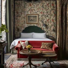 Vintage Style Hotel Room Interior