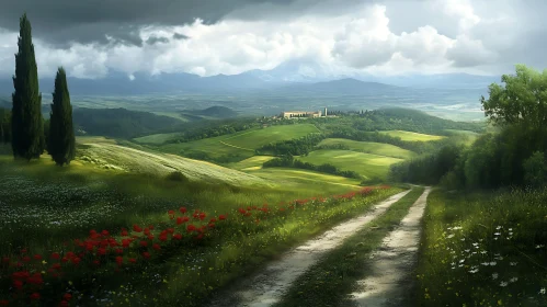 Scenic Tuscany Countryside View