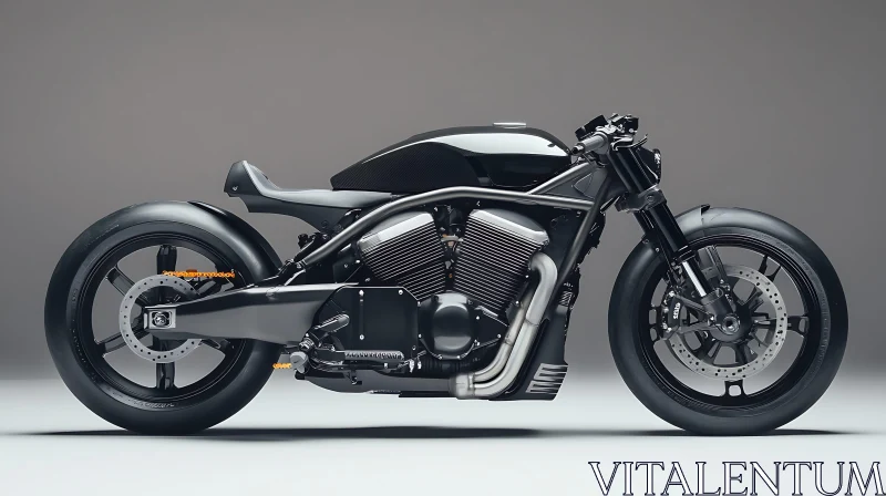 AI ART Modern Black Motorcycle