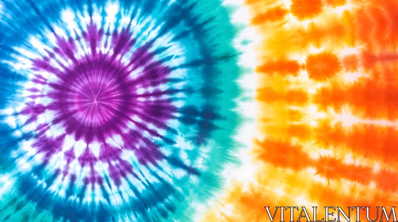 Psychedelic Tie-Dye Fabric Art AI Image