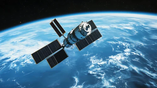 Space Satellite Orbiting Planet Earth