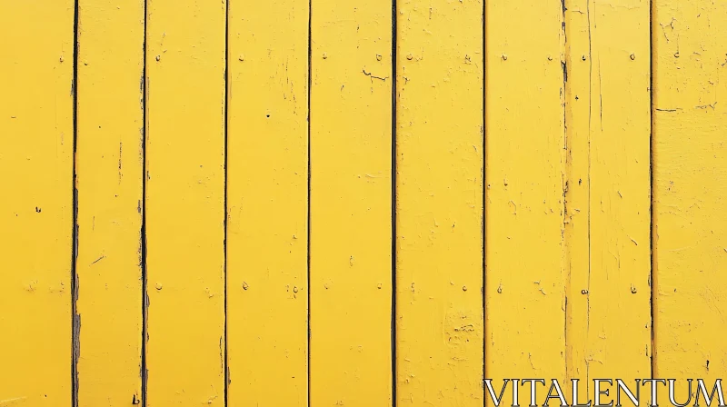 Bright Yellow Wooden Background AI Image