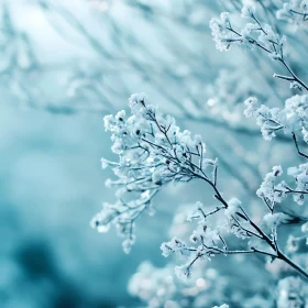 Winter Wonderland: Frost-Covered Branches