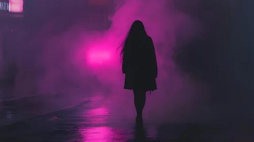 Woman in Purple Smoke