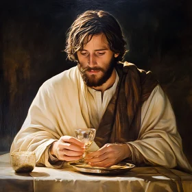 Portrait of Man with Glass