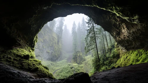 Enchanted Forest Viewed from a Cave