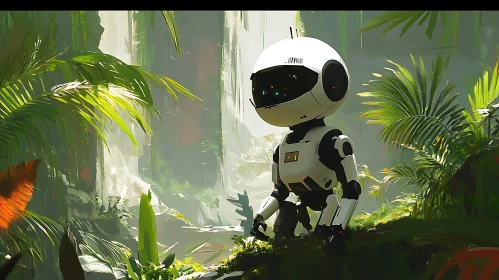 Lost Robot in Greenery