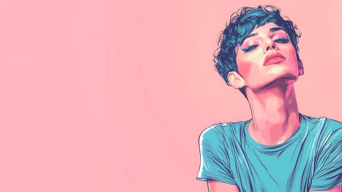 Stylish Female Portrait with Serene Gaze