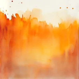 Orange Hues Watercolor Art