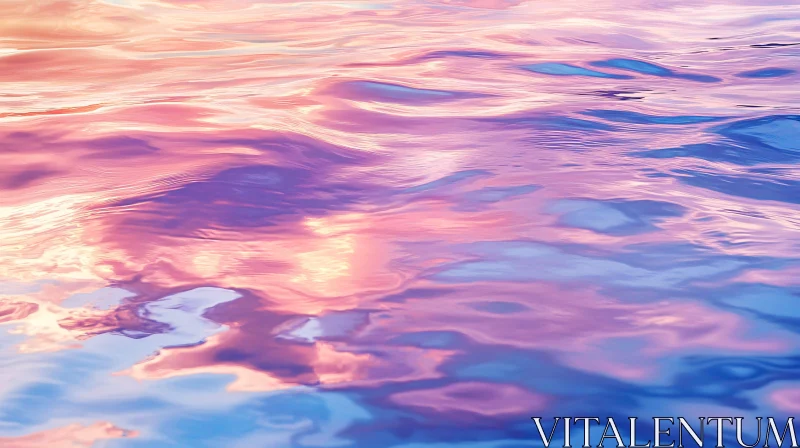 AI ART Serene Reflections: Pastel Waves at Sunset