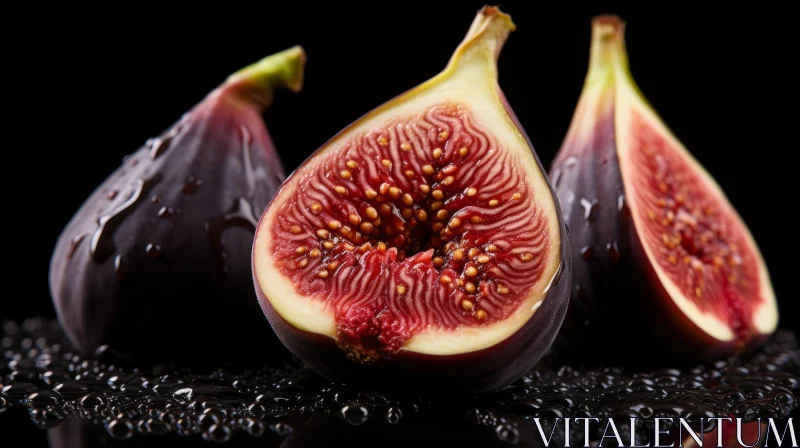AI ART Organic Figs Still Life - Majestic and Vibrant