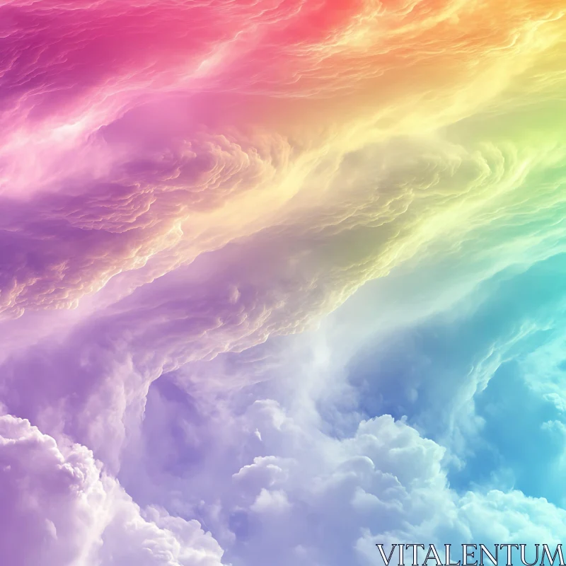 Ethereal Pastel Cloudscape AI Image