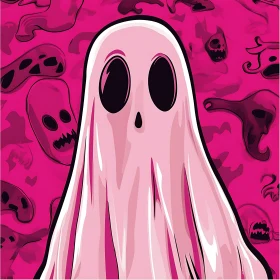 Stylized Ghost in Pink Hues