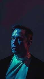 Elon Musk Thoughtful Mood Photography