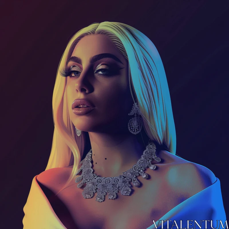 AI ART Lady Gaga Fashionable Portrait