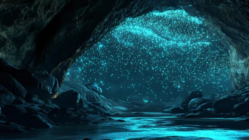 Enchanted Luminescent Cave Interior