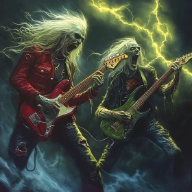 Undead Musicians Rocking Out During Storm