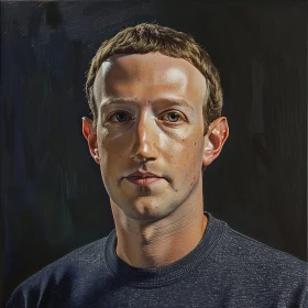 Mark Zuckerberg Realistic Portrait