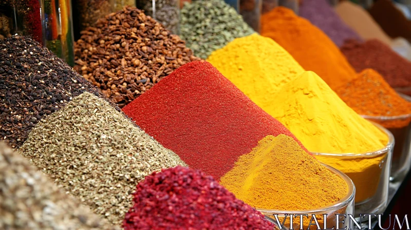 Colorful Spice Market Array AI Image