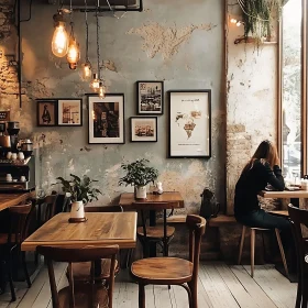 Cozy Cafe Scene with Natural Light