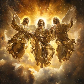 Golden Angels in the Heavens Above