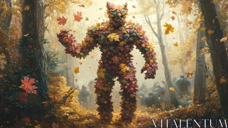 AI ART Autumnal Forest Guardian