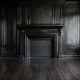 Monochromatic Room with Fireplace