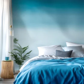 Tranquil Blue Bedroom Interior