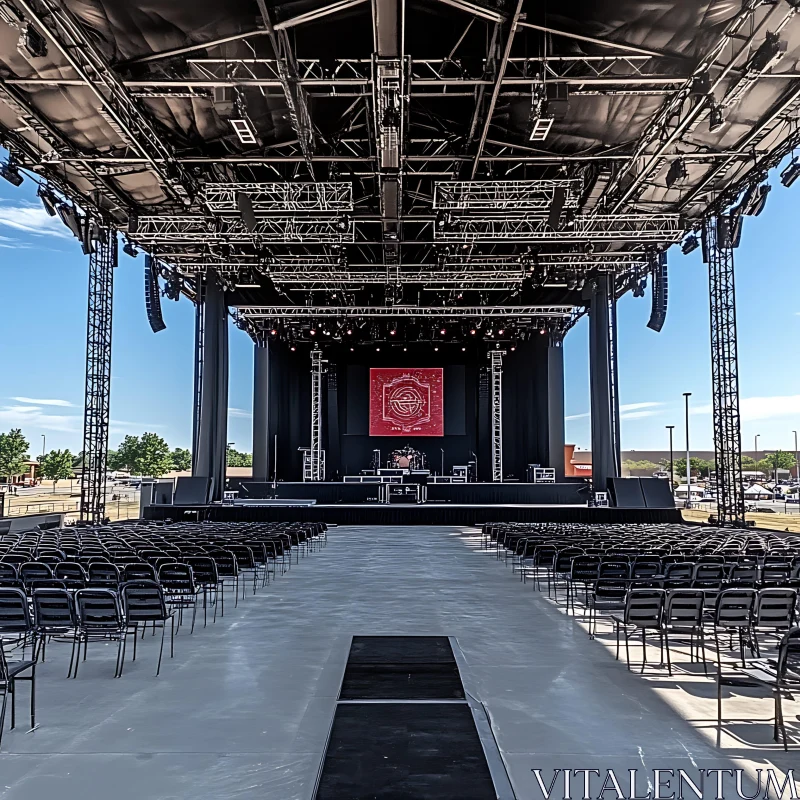 Empty Stage Awaits the Performance AI Image