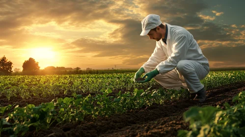 Agricultural Worker in Field