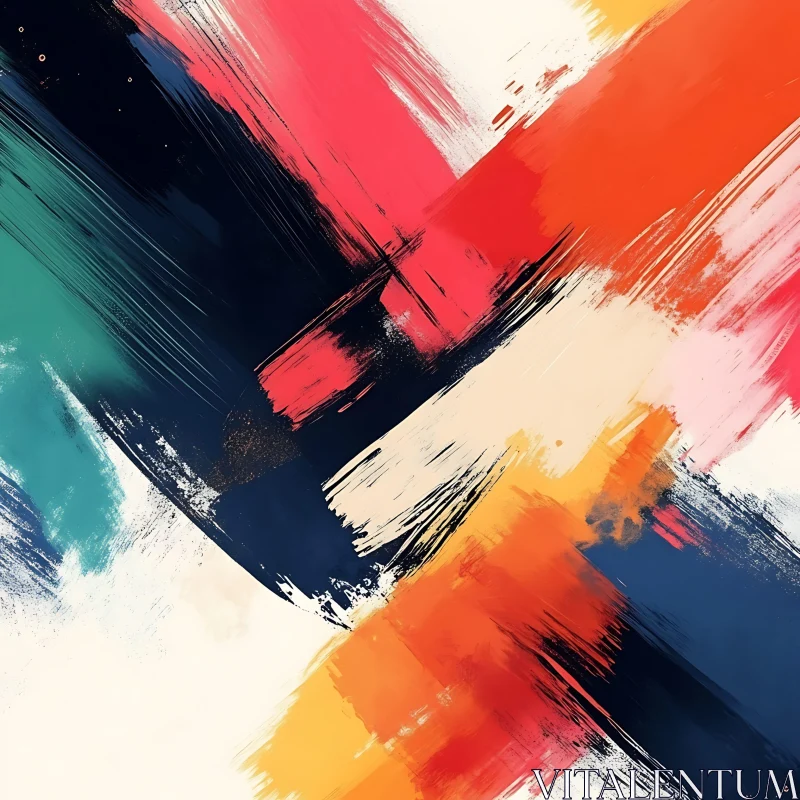 Expressive Abstract Painting AI Image