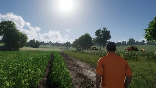 Agricultural Landscape on a Sunny Day