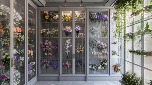 Vibrant Flower Collection in a Florist Shop