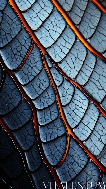 Intricate Butterfly Wing Close-up: A Study of Geometry and Colour AI Image