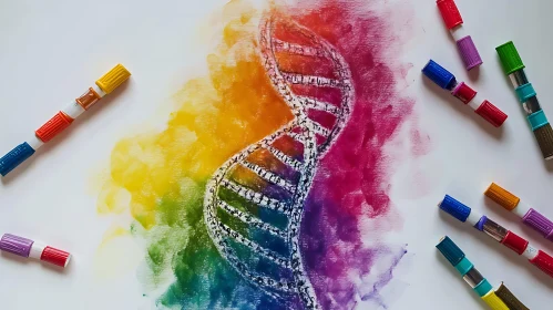 Genetic Code in Watercolor Hues